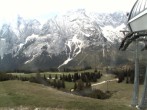 Archived image Webcam mountain station chairlift "Gaistal", "Ehrwalder Alm" 09:00
