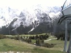Archiv Foto Webcam Bergstation Sesselbahn Gaistal, Ehrwalder Alm 15:00