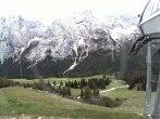 Archiv Foto Webcam Bergstation Sesselbahn Gaistal, Ehrwalder Alm 05:00