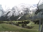 Archiv Foto Webcam Bergstation Sesselbahn Gaistal, Ehrwalder Alm 15:00