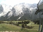 Archiv Foto Webcam Bergstation Sesselbahn Gaistal, Ehrwalder Alm 15:00