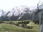 Archiv Foto Webcam Bergstation Sesselbahn Gaistal, Ehrwalder Alm 05:00