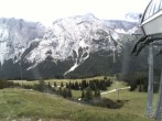 Archiv Foto Webcam Bergstation Sesselbahn Gaistal, Ehrwalder Alm 19:00