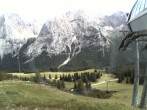 Archiv Foto Webcam Bergstation Sesselbahn Gaistal, Ehrwalder Alm 17:00