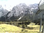 Archived image Webcam mountain station chairlift "Gaistal", "Ehrwalder Alm" 15:00