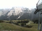 Archiv Foto Webcam Bergstation Sesselbahn Gaistal, Ehrwalder Alm 19:00