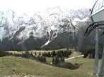 Archiv Foto Webcam Bergstation Sesselbahn Gaistal, Ehrwalder Alm 05:00