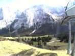 Archiv Foto Webcam Bergstation Sesselbahn Gaistal, Ehrwalder Alm 15:00