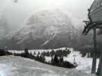 Archived image Webcam mountain station chairlift "Gaistal", "Ehrwalder Alm" 07:00