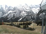 Archived image Webcam mountain station chairlift "Gaistal", "Ehrwalder Alm" 07:00