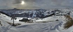 Archiv Foto Panorama Webcam Damüls an der Elsenalpstube 13:00