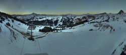 Archiv Foto Panorama Webcam Damüls an der Elsenalpstube 07:00