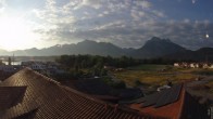 Archiv Foto Webcam Füssen: Ausblick vom Hotel Sommer 05:00