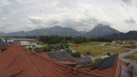 Archiv Foto Webcam Füssen: Ausblick vom Hotel Sommer 13:00