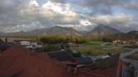 Archiv Foto Webcam Füssen: Ausblick vom Hotel Sommer 19:00