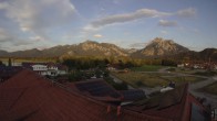 Archiv Foto Webcam Füssen: Ausblick vom Hotel Sommer 19:00