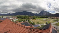 Archiv Foto Webcam Füssen: Ausblick vom Hotel Sommer 13:00
