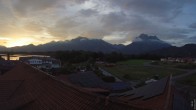 Archiv Foto Webcam Füssen: Ausblick vom Hotel Sommer 05:00