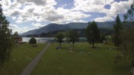 Archiv Foto Webcam am Strandbad Hermagor am Pressegger See in Kärnten - Österreich. 09:00
