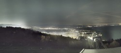 Archiv Foto Webcam Bregenz: Bergstation Pfänderbahn 23:00