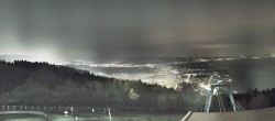 Archiv Foto Webcam Bregenz: Bergstation Pfänderbahn 23:00
