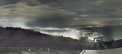 Archiv Foto Webcam Bregenz: Bergstation Pfänderbahn 23:00