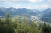 Archived image Webcam Katrin mountain: View to Bad Ischl 13:00