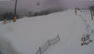 Archived image Webcam Hauser Kaibling: Mid station Tauern Seilbahn 13:00