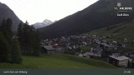 Archiv Foto Webcam Panoramablick: Oberlech 02:00
