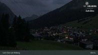 Archiv Foto Webcam Panoramablick: Oberlech 04:00