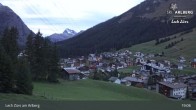 Archiv Foto Webcam Panoramablick: Oberlech 18:00