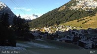 Archiv Foto Webcam Panoramablick: Oberlech 08:00
