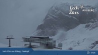 Archived image Webcam Zürs: Mountain Restaurant Seekopf 23:00