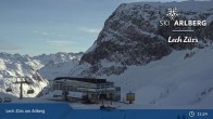 Archived image Webcam Zürs: Mountain Restaurant Seekopf 09:00