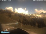 Archived image Webcam Mountain Diedamskopf - View Wedelstube 13:00