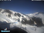 Archived image Webcam Mountain Diedamskopf - View Wedelstube 13:00