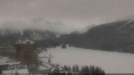 Archived image Webcam St. Moritz village Hotel Badrutt's Palace together with lake St. Moritz 07:00