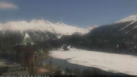Archived image Webcam St. Moritz village Hotel Badrutt's Palace together with lake St. Moritz 11:00