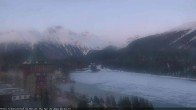 Archived image Webcam St. Moritz village Hotel Badrutt's Palace together with lake St. Moritz 19:00