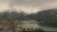 Archived image Webcam St. Moritz village Hotel Badrutt's Palace together with lake St. Moritz 09:00