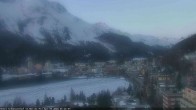 Archived image Webcam St. Moritz village II View from Hotel Schweizerhof towards St. Moritz Bad 05:00