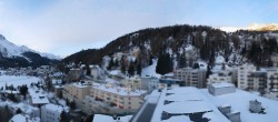 Archived image Webcam St. Moritz village II View from Hotel Schweizerhof towards St. Moritz Bad 07:00