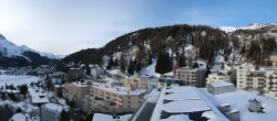 Archived image Webcam St. Moritz village II View from Hotel Schweizerhof towards St. Moritz Bad 09:00