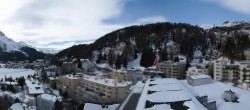 Archived image Webcam St. Moritz village II View from Hotel Schweizerhof towards St. Moritz Bad 11:00