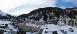 Archived image Webcam St. Moritz village II View from Hotel Schweizerhof towards St. Moritz Bad 13:00