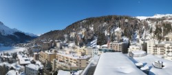 Archived image Webcam St. Moritz village II View from Hotel Schweizerhof towards St. Moritz Bad 09:00