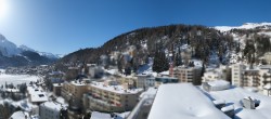 Archived image Webcam St. Moritz village II View from Hotel Schweizerhof towards St. Moritz Bad 11:00