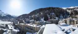 Archived image Webcam St. Moritz village II View from Hotel Schweizerhof towards St. Moritz Bad 13:00