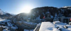 Archived image Webcam St. Moritz village II View from Hotel Schweizerhof towards St. Moritz Bad 15:00