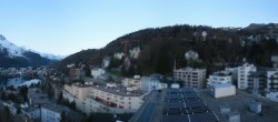 Archived image Webcam St. Moritz village II View from Hotel Schweizerhof towards St. Moritz Bad 05:00